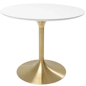 KARE Design Mesa Invitation Latão/Branco Ø90cm Discount