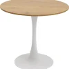KARE Design Mesa Schickeria Carvalho/Branco Ø80 cm Clearance