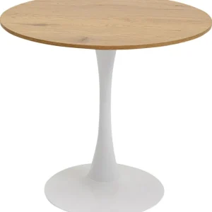 KARE Design Mesa Schickeria Carvalho/Branco Ø80 cm Clearance