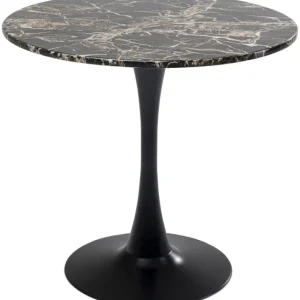 KARE Design Mesa Schickeria look marbre noir Ø80 cm Best