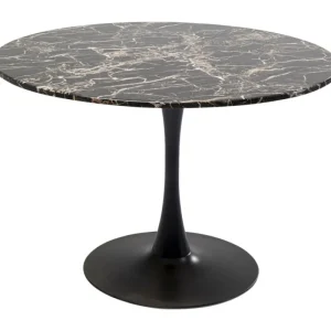 KARE Design Mesa Schickeria Marbleprint Preta Ø110cm Sale