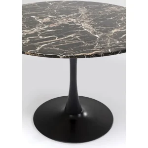 KARE Design Mesa Schickeria Marbleprint Preta Ø110cm Sale