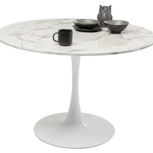 KARE Design Mesa Schickeria Marbleprint Branca Ø110cm Online