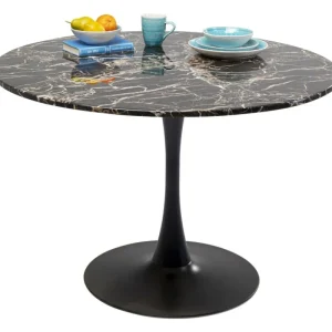 KARE Design Mesa Schickeria Marbleprint Preta Ø110cm Sale