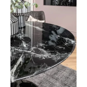 KARE Design Mesa Solo Marble Preto Ø 110cm Sale
