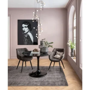 KARE Design Mesa Solo Marble Preto Ø 110cm Sale