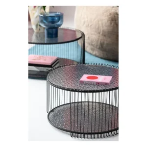 KARE Design Mesas de centro Double Bubble em arame preto conjunto de 2 Best