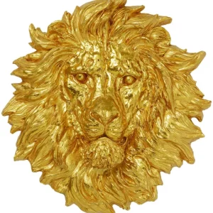 KARE Design Objeto de parede Lion Head Gold 90x100 cm Discount