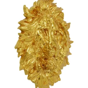 KARE Design Objeto de parede Lion Head Gold 90x100 cm Discount