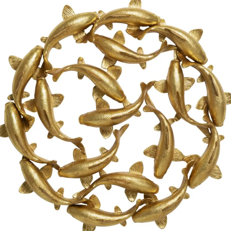 objeto_de_parede_school_o_0.webp KARE Design Objeto de parede School of Koi Gold Ø102 cm Discount