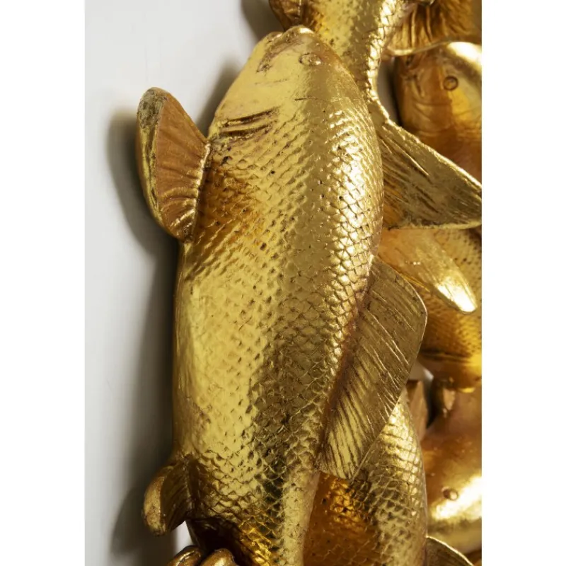 objeto_de_parede_school_o_2.webp KARE Design Objeto de parede School of Koi Gold Ø102 cm Discount