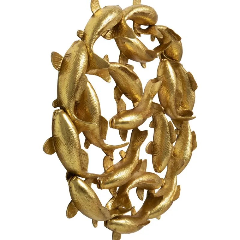 objeto_de_parede_school_o_5.webp KARE Design Objeto de parede School of Koi Gold Ø102 cm Discount