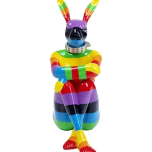KARE Design Objeto Decorativo Sitting Rabbit Rainbow 80cm Clearance