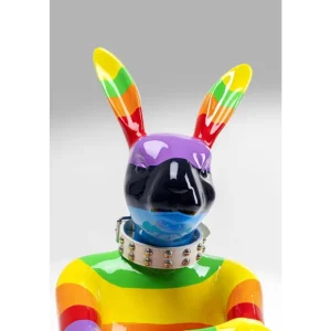 KARE Design Objeto Decorativo Sitting Rabbit Rainbow 80cm Clearance