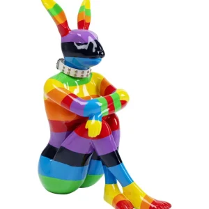 KARE Design Objeto Decorativo Sitting Rabbit Rainbow 80cm Clearance
