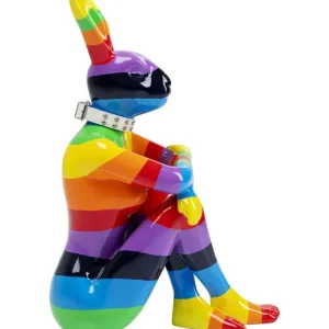 KARE Design Objeto Decorativo Sitting Rabbit Rainbow 80cm Clearance