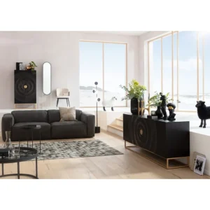 KARE Design Peça decorativa Bathilde Preto 48 cm Fashion