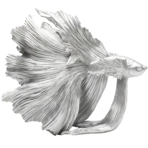 KARE Design Peça Decorativa Betta Fish Prateado Small Fashion