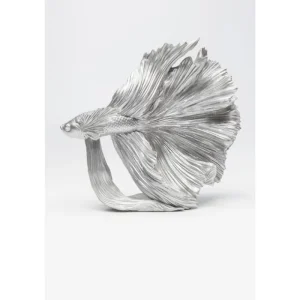 KARE Design Peça Decorativa Betta Fish Prateado Small Fashion