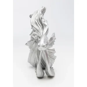 KARE Design Peça Decorativa Betta Fish Prateado Small Fashion