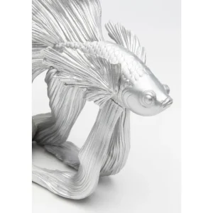 KARE Design Peça Decorativa Betta Fish Prateado Small Fashion