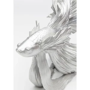 KARE Design Peça Decorativa Betta Fish Prateado Small Fashion
