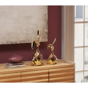 KARE Design Peça decorativa Bunny Dourado 37 cm Fashion