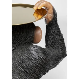 KARE Design Peça decorativa Butler Playing Chimp Black 52 cm Fashion