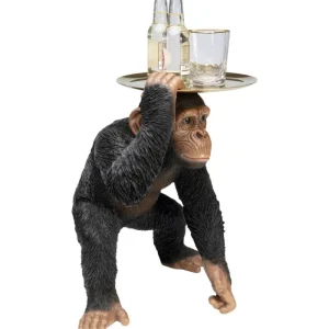 KARE Design Peça decorativa Butler Playing Chimp Black 52 cm Fashion