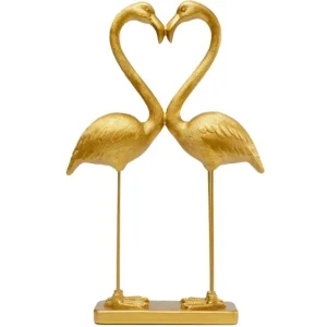 KARE Design Peça decorativa Flamingo Love Dourada 39 cm Outlet