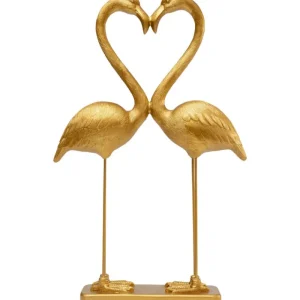 KARE Design Peça decorativa Flamingo Love Dourada 63 cm Sale