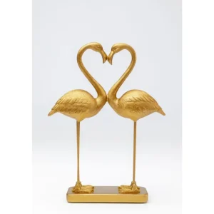 KARE Design Peça decorativa Flamingo Love Dourada 39 cm Outlet