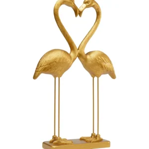 KARE Design Peça decorativa Flamingo Love Dourada 63 cm Sale