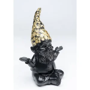 KARE Design Peça decorativa Gnome Meditation Black Gold 19cm Hot