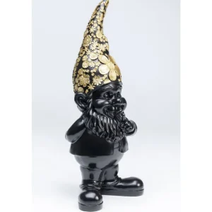 KARE Design Peça decorativa Gnome Standing Black Gold 45cm Hot