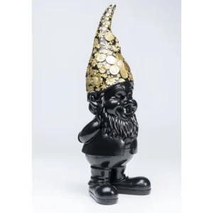 KARE Design Peça decorativa Gnome Standing Black Gold 60cm Fashion