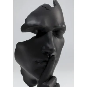 KARE Design Peça Decorativa Quiet Face Preto 31cm Hot