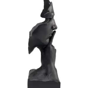 KARE Design Peça Decorativa Quiet Face Preto 31cm Hot