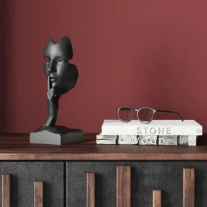 KARE Design Peça Decorativa Quiet Face Preto 31cm Hot