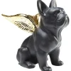 KARE Design Peça Decorativa Sitting Angel Dog Dourado/Preto Fashion