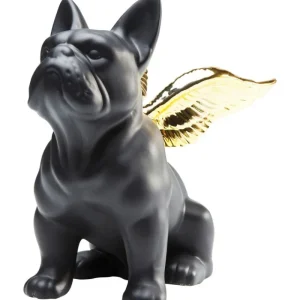 KARE Design Peça Decorativa Sitting Angel Dog Dourado/Preto Fashion