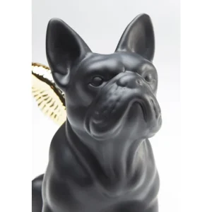 KARE Design Peça Decorativa Sitting Angel Dog Dourado/Preto Fashion