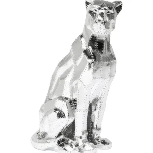 KARE Design Peça Decorativa Sitting Cat Rivet Cromada New