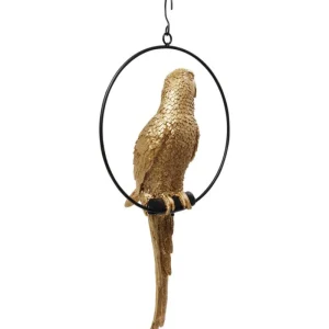 KARE Design Peça Decorativa Swinging Parrot dourada New