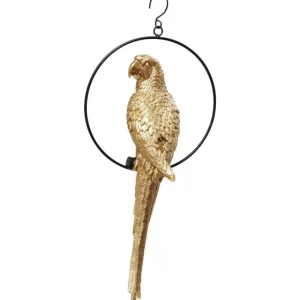 KARE Design Peça Decorativa Swinging Parrot dourada New
