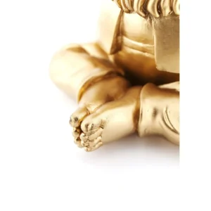 KARE Design Peça Decorativa Zwerg Meditation Gold Verde 19cm Fashion