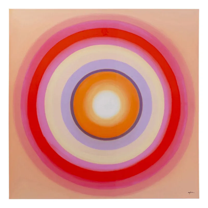 pintura_tendency_crculos__0.webp KARE Design Pintura Tendency círculos cor-de-rosa 120x120cm Outlet