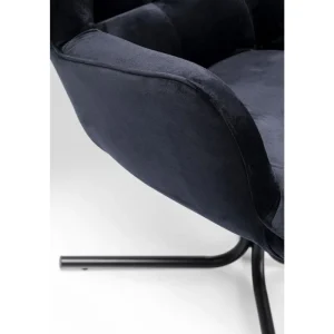 KARE Design Poltrona giratória Oscar Velvet Black Discount
