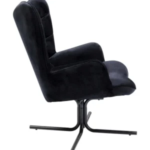 KARE Design Poltrona giratória Oscar Velvet Black Discount