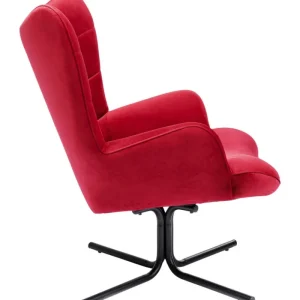 KARE Design Poltrona giratória Oscar Velvet Red Outlet